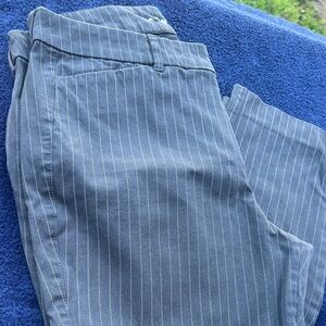 Old Navy Blue Pinstripe Straight Leg Pants